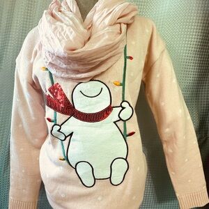 Pink Snowman Sweater